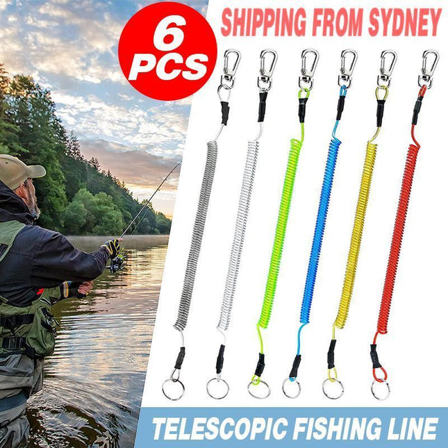 6x Fishing Lanyards Boating Ropes Kayak Secure Pliers Lip Grips Tackle Fish Tool - Aimall
