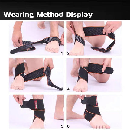 AOLIKES Ankle Brace Support Compression Elastic Foot Wrap Protector Sport AU - Aimall