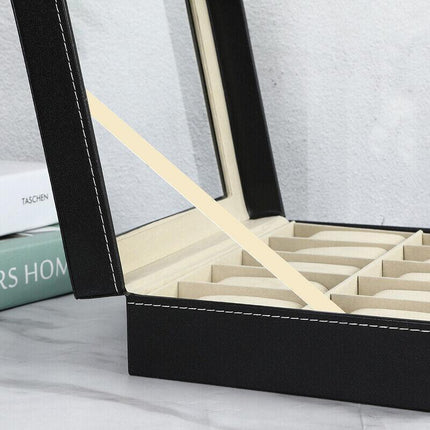 12Grids Leather Watch Jewelry Display Storage Holder Case Box Organizer AU Stock - Aimall