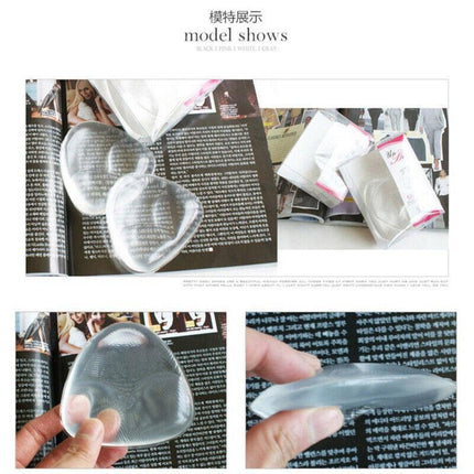 Triangle Push-up Silicone Bra Inserts Breasts Pad Bikini Bra Cleavage Enhancers - Aimall