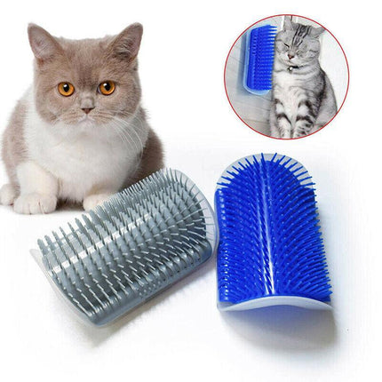 Pet Cat Self Massage Brush Comb Scratcher Wall Corner Self Groomer Grooming Toys - Aimall