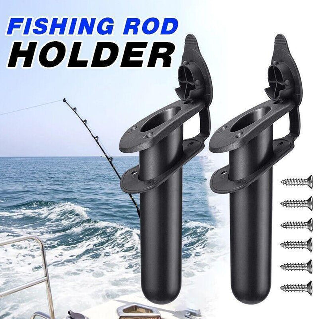 2pcs With Cap Cover Fishing Boat Rod Holder for Kayak Pole Bracket Flush Mount - Aimall