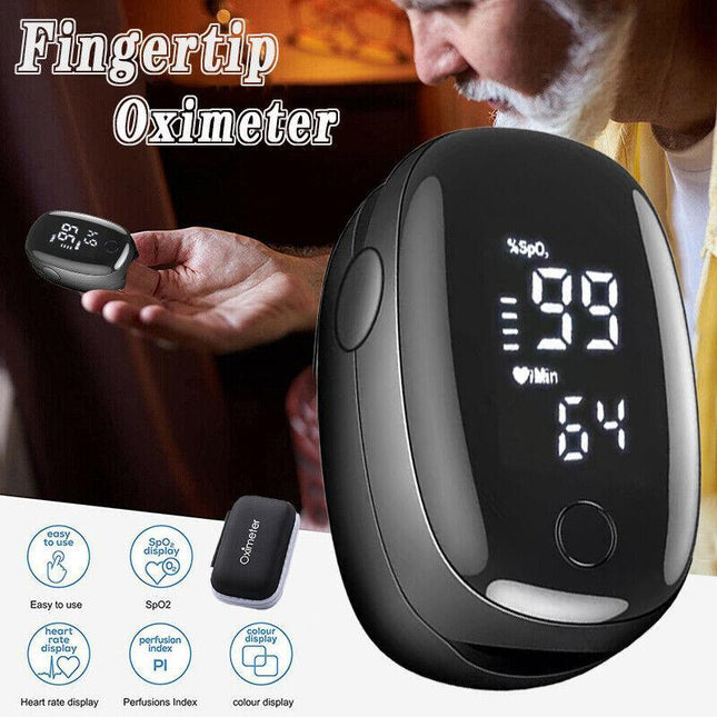 Oximeter Professional Heart Rate Finger Saturation Monitor Pulse Blood Oxygen AU - Aimall