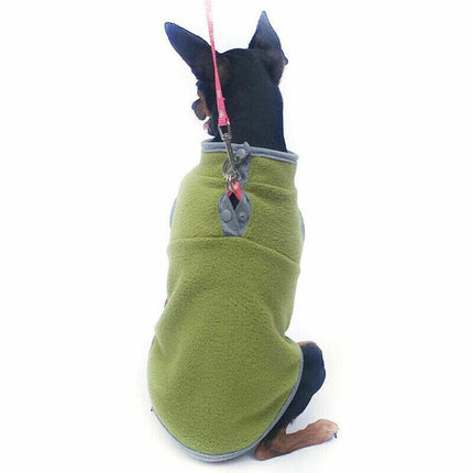 Pet Dog Puppy Winter Warm Fleece Jumper Vest Coat Jacket Apparel Clothes Outdoor - Aimall