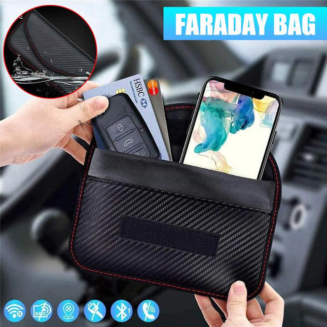 For Faraday Bag RFID Signal Blocking Shielding Pouch Cell Phone Blocker Wallet - Aimall