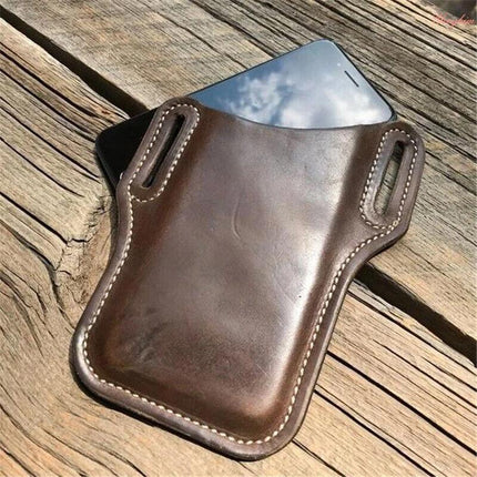 Men's Belt Clip Loop Holster Waist Bag Leather Pouch Cover Case For Phones AU - Aimall