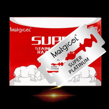 10-200 PCS Super Platinum Ultra Sharp Double Edge Cut Throat Razor Barber Blades - Aimall