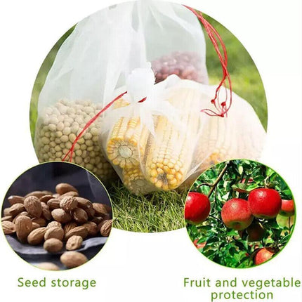 10/50X Fruit Net Bags Agriculture Garden Vegetable Protection Mesh Insect Proof - Aimall