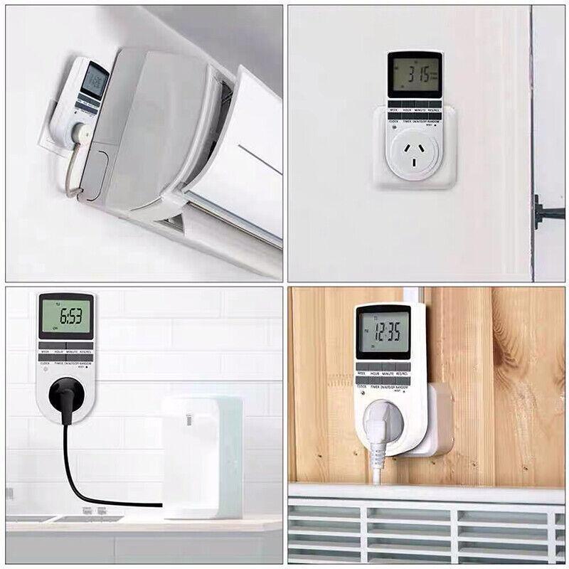 Plug Socket Clock Digital Timer Switch Socket Electric Programmable Power 240V AU Plug ...