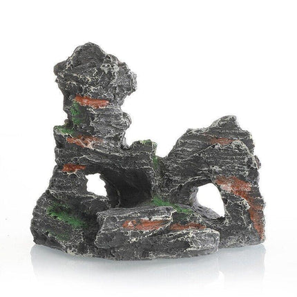 Aquarium Rockery Landscaping Cave Mountain View Decoration Ornament Fish Tank - Aimall