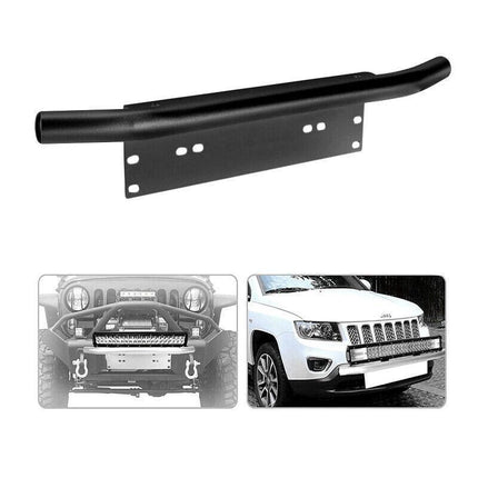 24'' Bull Bar Front Bumper License Number Plate Mount Bracket LED Light Holder - Aimall