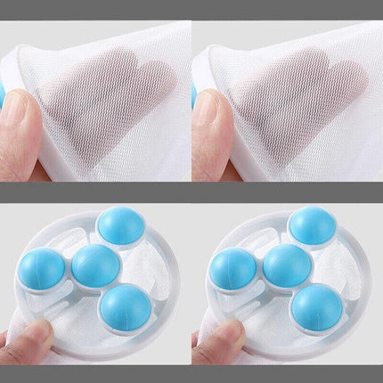 2 PCS Reusable Hair Lint Catcher Removal Net Bag Wash Machine Float Filter - Aimall