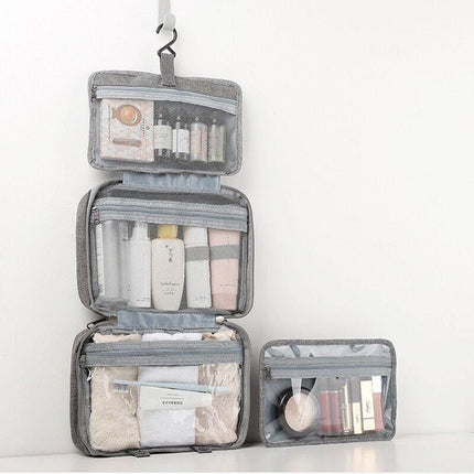 Large Hanging Hook Toiletry Bag Waterproof Travel Makeup Cosmetic Organizer Case - Aimall
