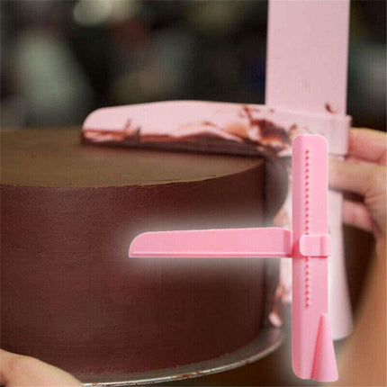 Adjustable Fondant Cake Scraper Icing Piping Cream Spatula Edges Smoother Craft - Aimall