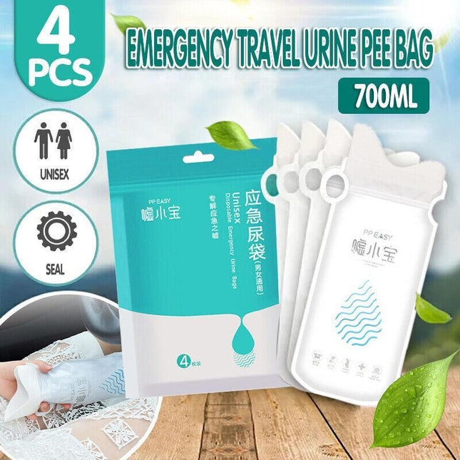 700ML Portable Disposable Urine Pee Bag Toilet Bags Camping Car Emergency Travel - Aimall