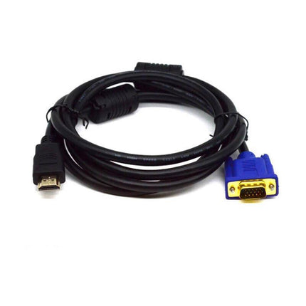 HDMI Male to VGA Male Cable Adapter Monitor Lead HD 15Pin 1080P Converter Laptop - Aimall