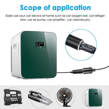 240V Mains Plug to 12V Socket Adapter Car Cigarette Lighter Power Converter PC - Aimall