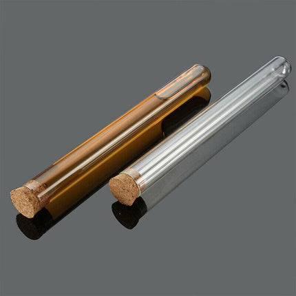 50/100X Clear Plastic Test Tube With Wooden Cork Stopper Wedding Favors Bottles - Aimall