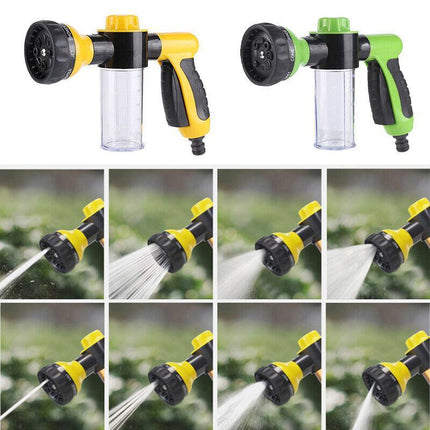 Washing Nozzle Plant Pet Hose 8mode Garden Car Water Foam Sprayer Soap Dispenser - Aimall