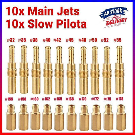 20X Carburetor Main Jet & Slow Pilot Jet Kit Set For PWK Keihin OKO CVK Type - Aimall