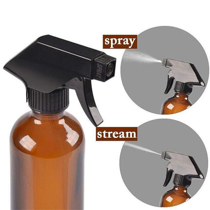 Amber Round Glass Spray Bottles Refillable Container Essential Oils Aromatherapy - Aimall