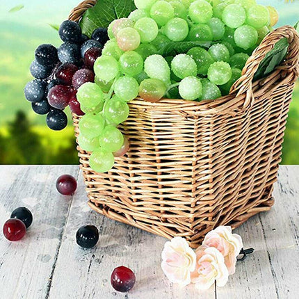 10PCS Bunch Artificial Lifelike Grapes Wedding Decoration Mini Fake Fruit Decor - Aimall