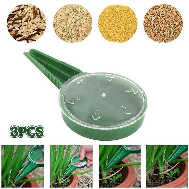 AU 3PCS Seed Dispenser Garden Plant Spreaders Plastic Seeder Sower Planter Tool - Aimall