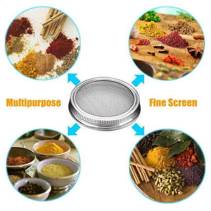 Metal Mesh Screen Sprouting Strainer Lid Filter Cover For Wide Mouth Mason Jar - Aimall