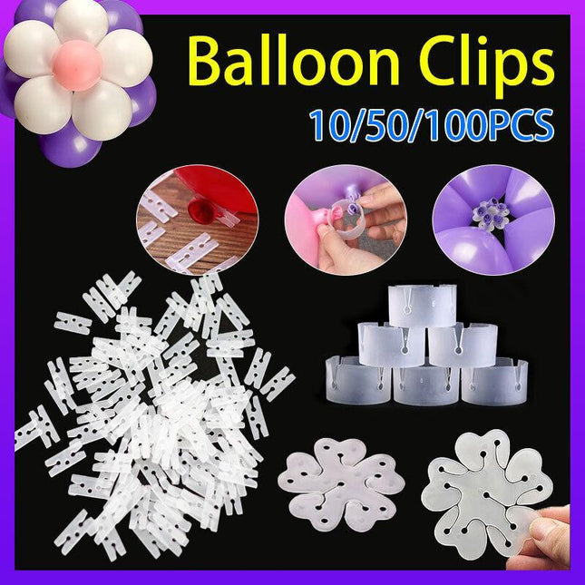 Balloon Clips H V Clip Tie Filled Helium Air Balloons Wedding Party Decoration - Aimall