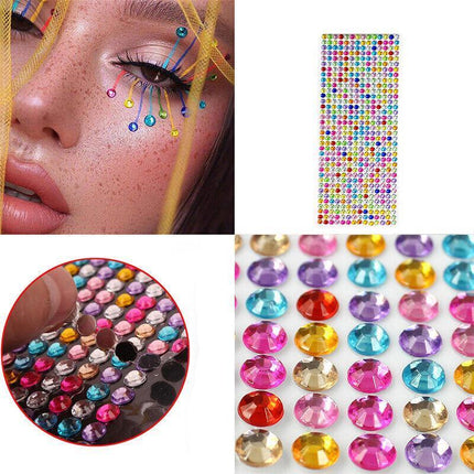 [504pcs] 6mm Acrylic Rhinestone Gems Self Adhesive Sticker Crystals Craft Decal - Aimall