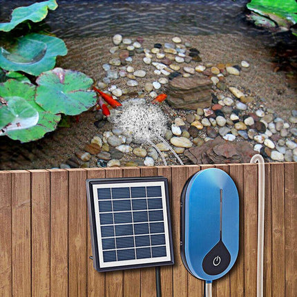 Auto Day/Night Solar Powered Oxygenator Air Pump Oxygen Aerator Fish Pond Pool - Aimall