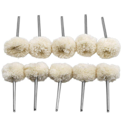 10PCS Cotton Wheel Polishing Buffer Buffing Brush Dremel Polisher Drill Bit Tool - Aimall