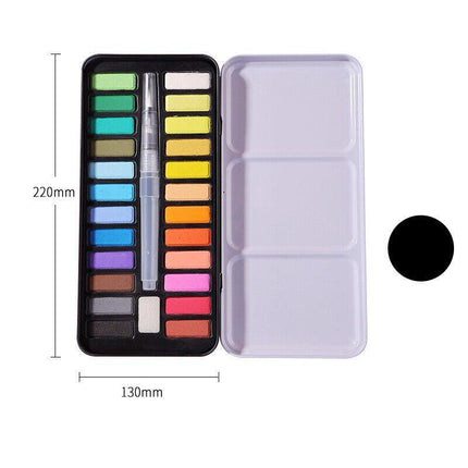 24 Watercolour Paint Set With Brush Painting Water Colour Art Artist KitsAUSTOCK - Aimall