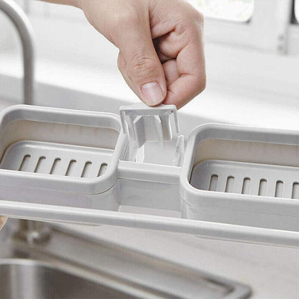 Kitchen Faucet Holder Soap Sponges Caddy Organizer Storage Rack Sink Basket - Aimall