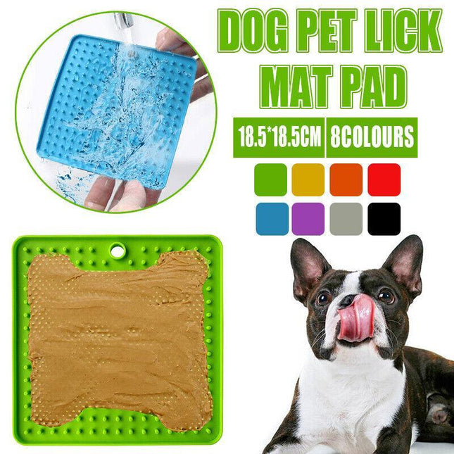 Dog Pet Lick Mat Pad Anti-Anxiety Toy Boredom Buster Treat Slow Feeder AU Stock - Aimall