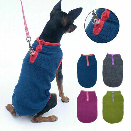 Pet Dog Puppy Winter Warm Fleece Jumper Vest Coat Jacket Apparel Clothes Outdoor - Aimall