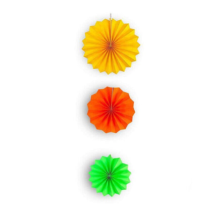 Colorful Paper Fans Party Decorations 6pcs Mexican Fiesta Hanging Decor Birthday - Aimall