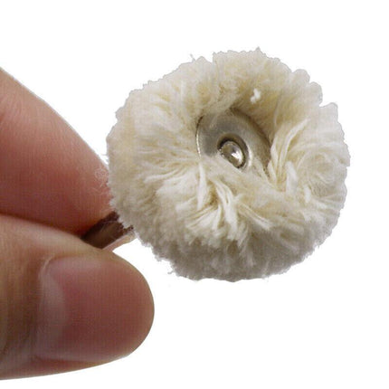 10PCS Cotton Wheel Polishing Buffer Buffing Brush Dremel Polisher Drill Bit Tool - Aimall