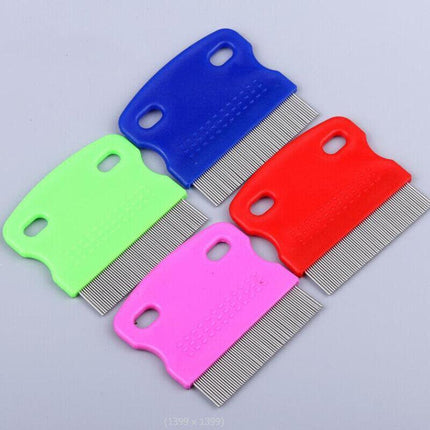 1x Pet Hair Flea Shedding Cleaning Brush Grooming Comb Cat Dog Stainless Trimmer - Aimall