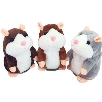 Talking Hamster Chat Mimicry Pet Record hamster Doll Xmas Plush Toy Nod Mouse AU - Aimall