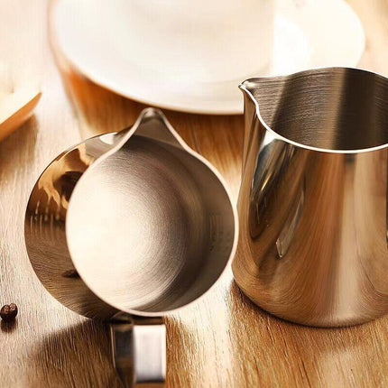 150-1000ML Stainless Steel Milk Coffee Jug Latte Espresso Frothing Scale Pitcher - Aimall