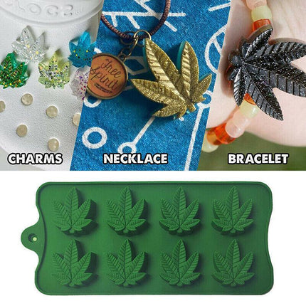 8 Maple Leaf Silicone Mold Baking Moulds For Mousse Cake Fondant Chocolate Candy - Aimall
