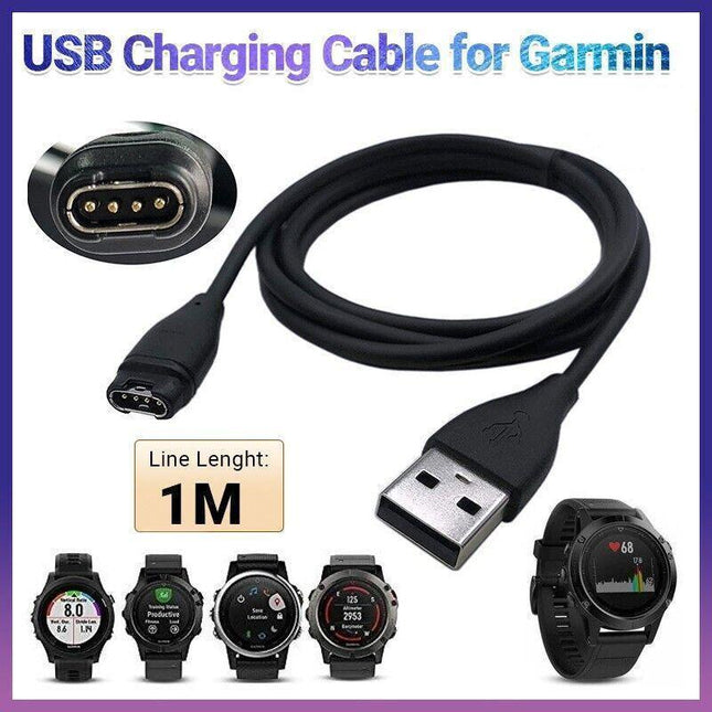 1M USB Charger Charging CABLE for Garmin Vivoactive 3 / 3 Music /4 / 4S AU Atock - Aimall