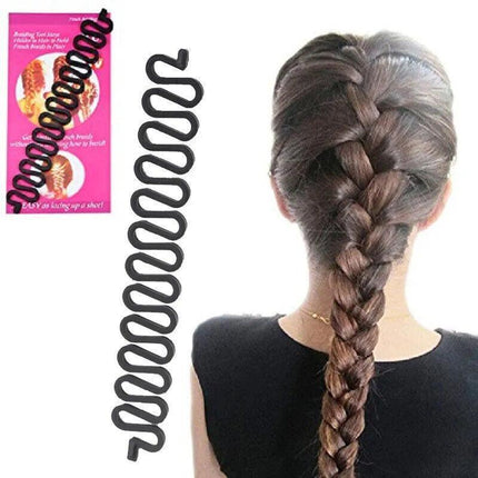 Fish Bone Hair Braiding French Braid Tool Roller Magic Twist Styling Bun Maker - Aimall