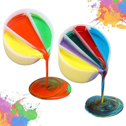 Split Cup Silicone Pouring Tool for Acrylic Paint Epoxy Resin DIY Art Craft Kit. - Aimall