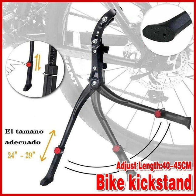Strong Bike Bicycle Adjustable Side Kickstand Foot Kick Stand Parking Kick Stand - Aimall