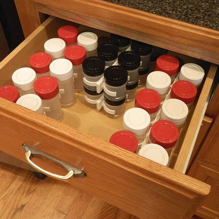 2PCS Kitchen Spice Gripper Strip Jar Rack Organiser Storage Holder Wall - Aimall