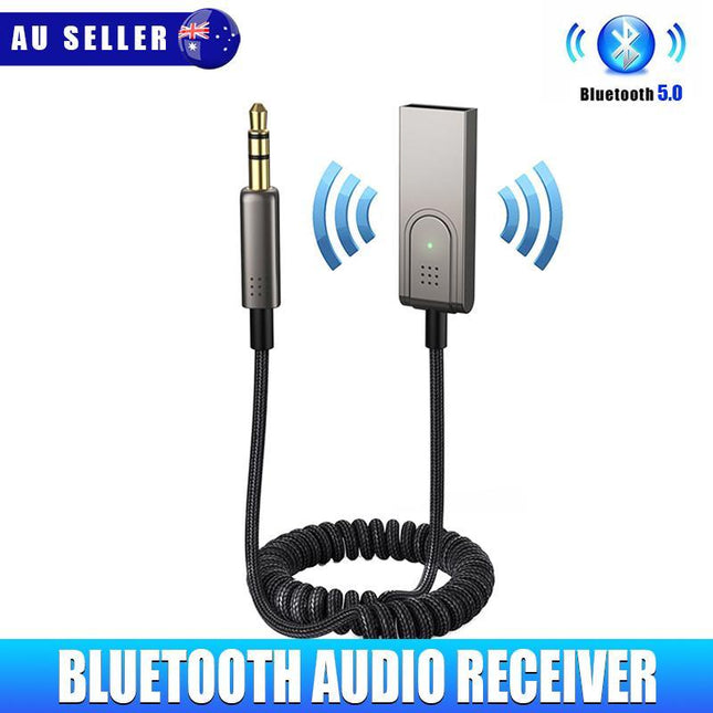 Wireless Bluetooth 5.0 Receiver Dongle Car AUX 3.5mm Adapter Cable Hot - Aimall
