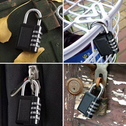 2PCS 4 Digit Combination Lock Key Security Padlock Anti Rust Weather Proof Locks - Aimall