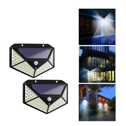 4PCS 100 LED Solar Power Motion Sensor Light Outdoor Security Garden Waterproof - Aimall